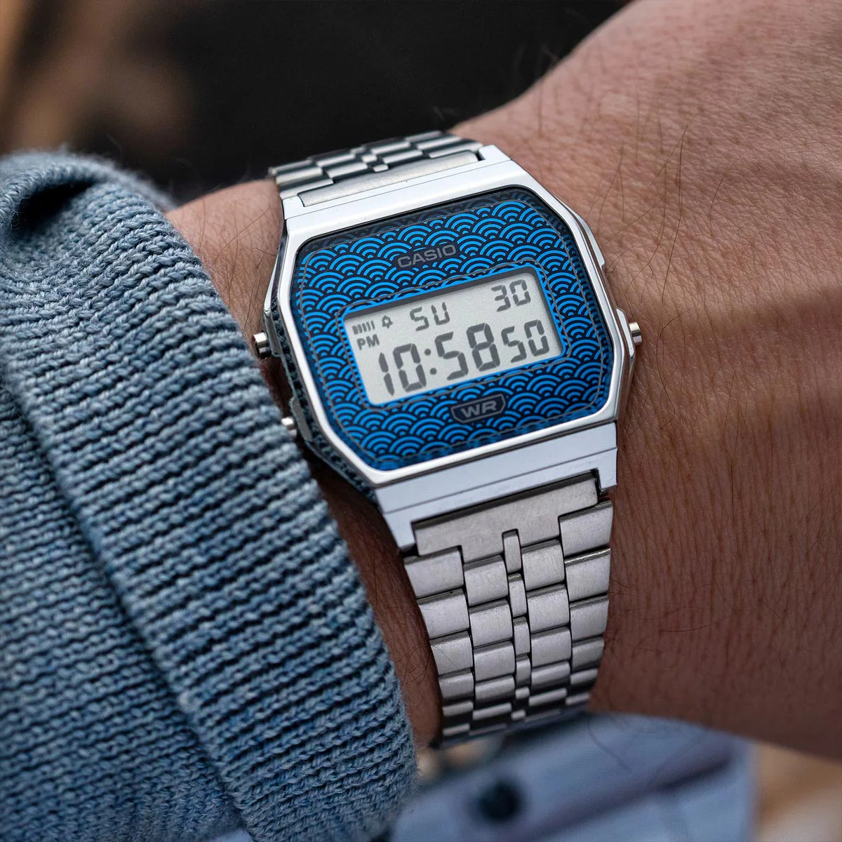 Casio Vintage Japan Seigaiha Pattern A159WEVJ-2 - Image 4