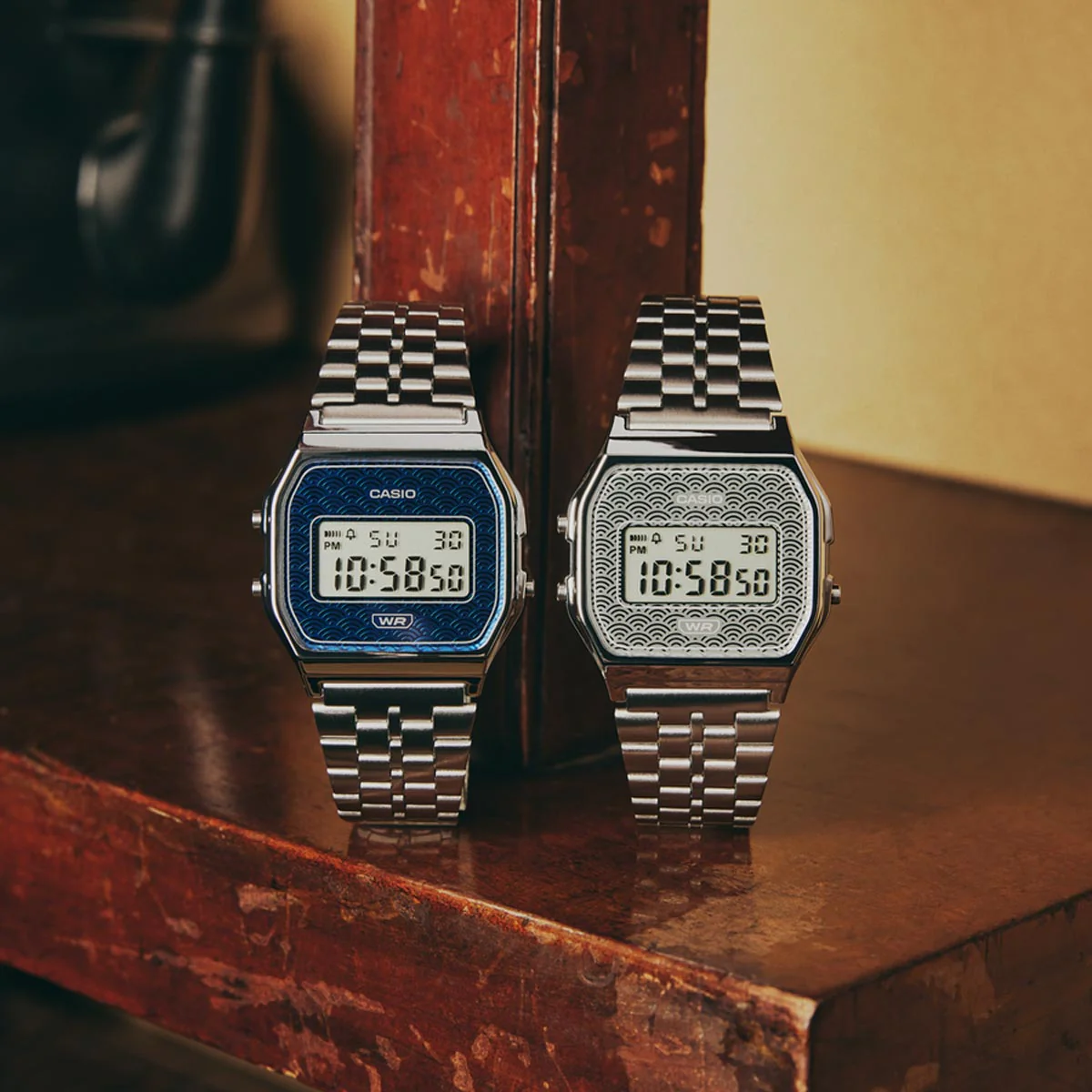 Casio Vintage Japan Seigaiha Pattern A159WEVJ-2 - Image 9