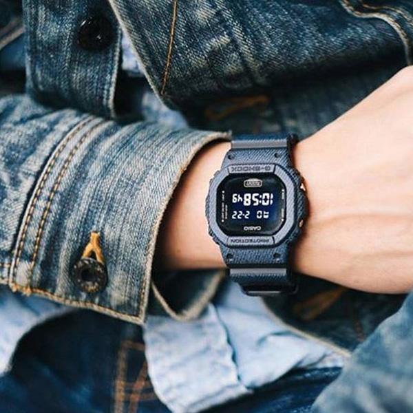 G-Shock Denim Pattern Watch DW-5600DC-1 - Image 8
