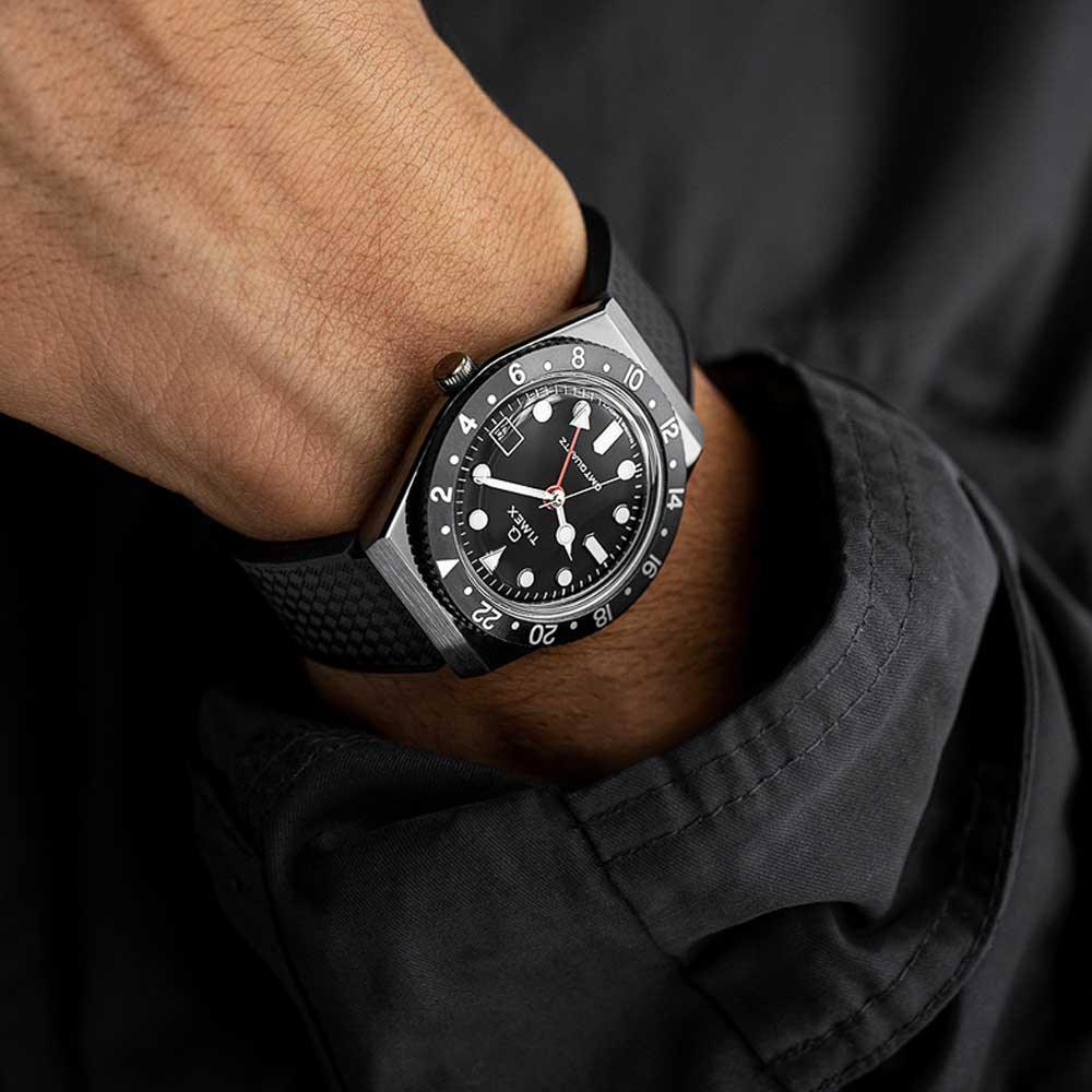 Q Timex GMT 38mm Watch TW2V38200 - Image 4