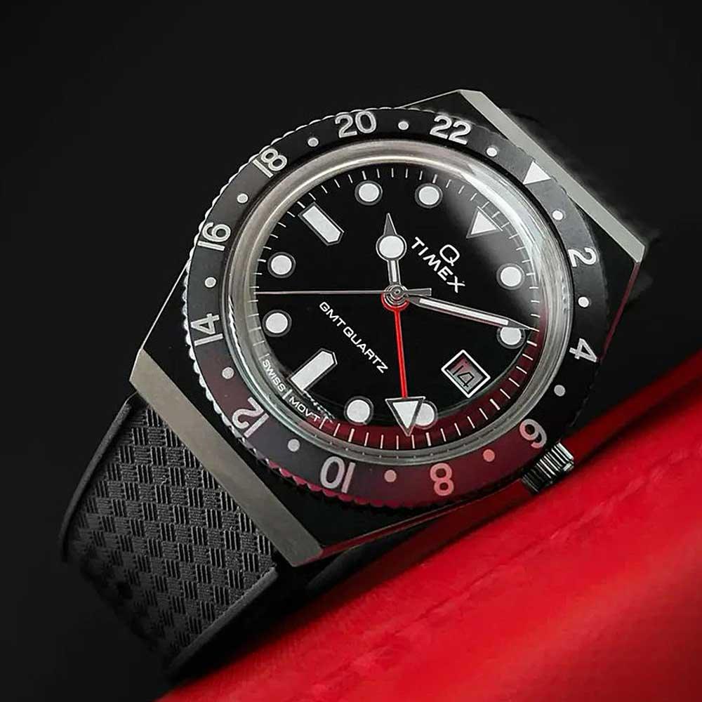 Q Timex GMT 38mm Watch TW2V38200 - Image 5