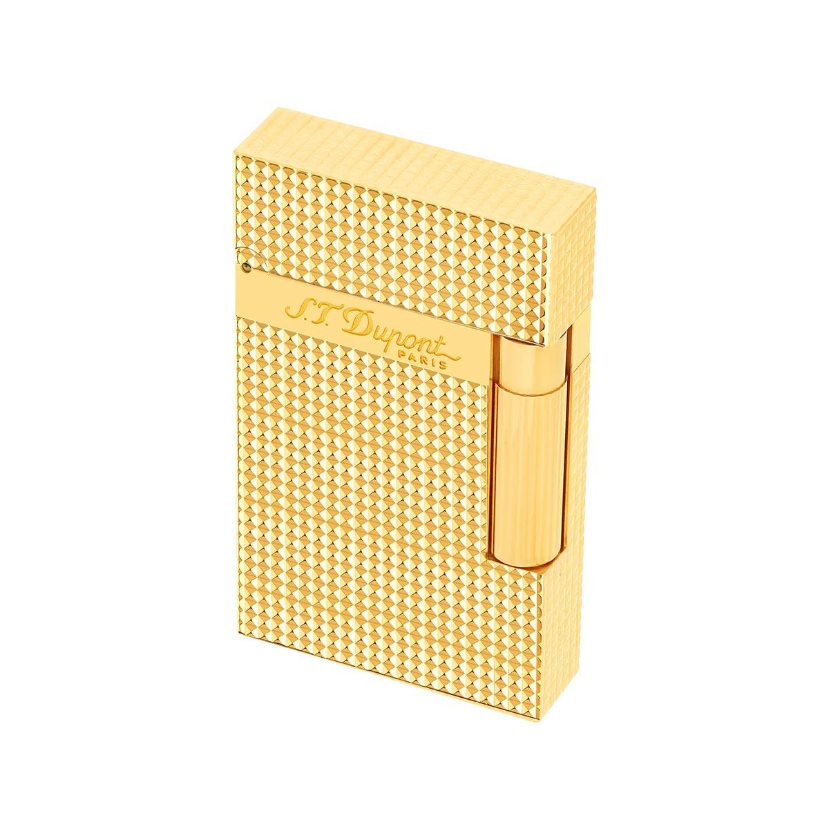 ST Dupont Ligne 2  Diamond Head Gold Lighter 016284 - Image 5
