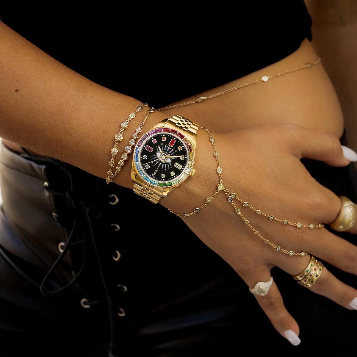 Timex x Jacquie Aiche Rainbow Crystals TW2Y19700 - Image 4