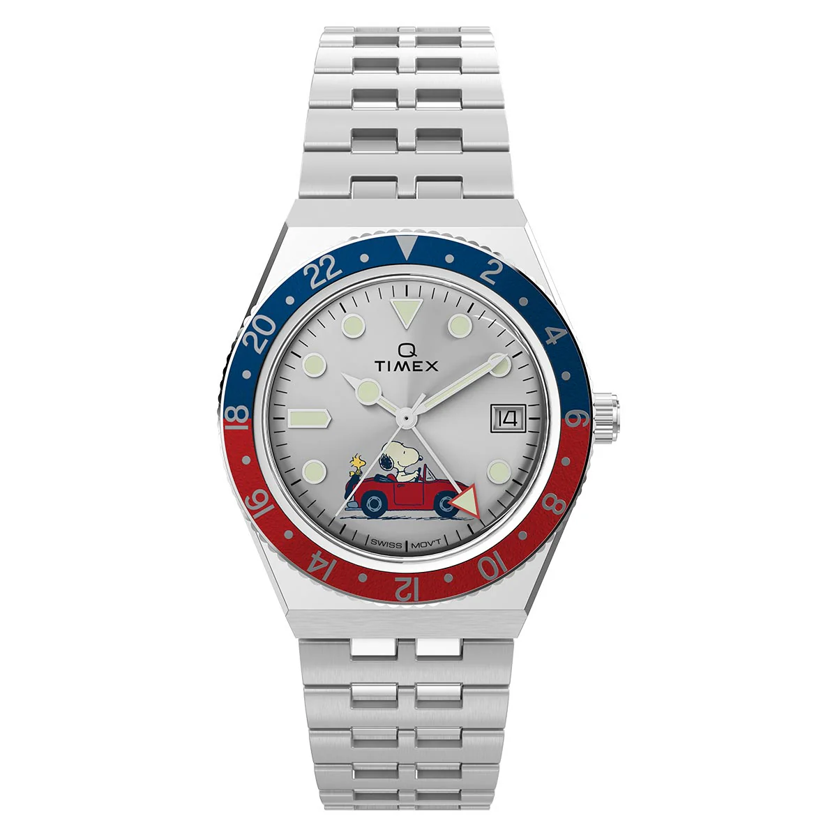 Timex Q x Peanuts Snoopy GMT TW2W83300