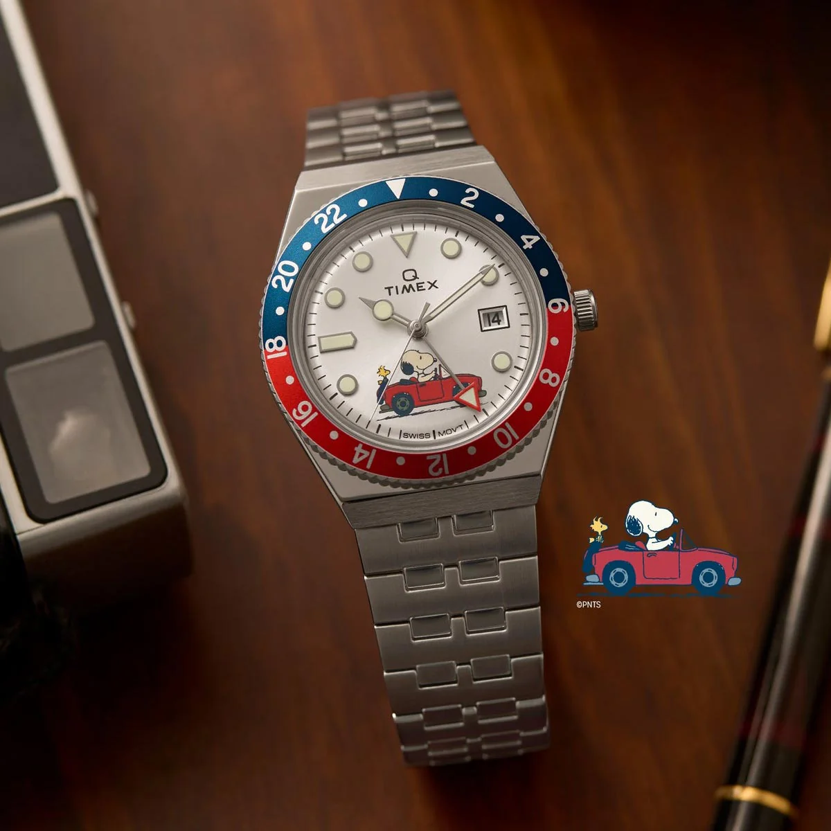 Timex Q x Peanuts Snoopy GMT TW2W83300 - Image 2